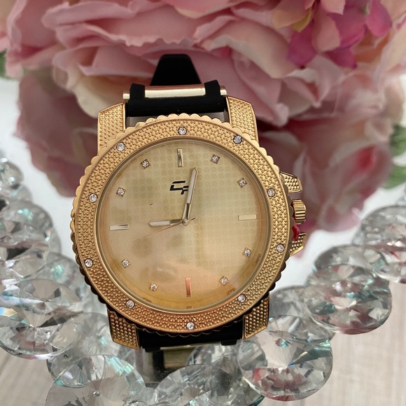 Other - New silicon men’s watch gold flashy icy bling